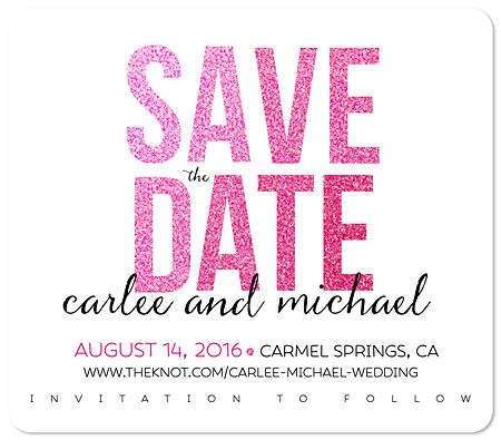 "Glitter" Save the Date Magnet